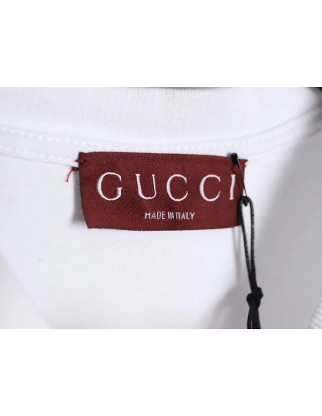 Reps Gucci 24SS Anniversary Limited Edition Striped Short Sleeve T-Shirt,All order with free shipping Reps Gucci
