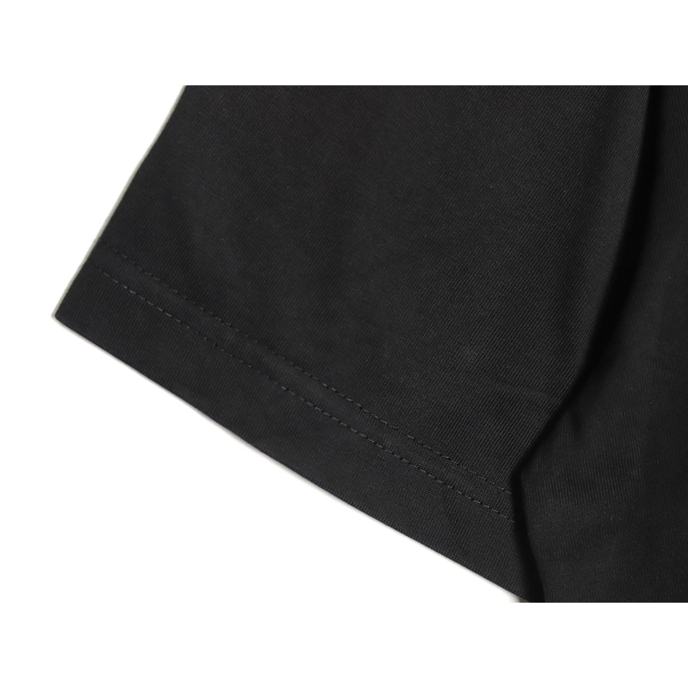 Loewe washed letter embroidered crew neck T-shirt,All order with free shipping Loewe