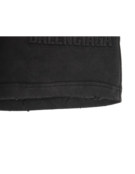 Balenciaga letter foam print washed distressed short-sleeved T-shirt,All order with free shipping Balenciaga
