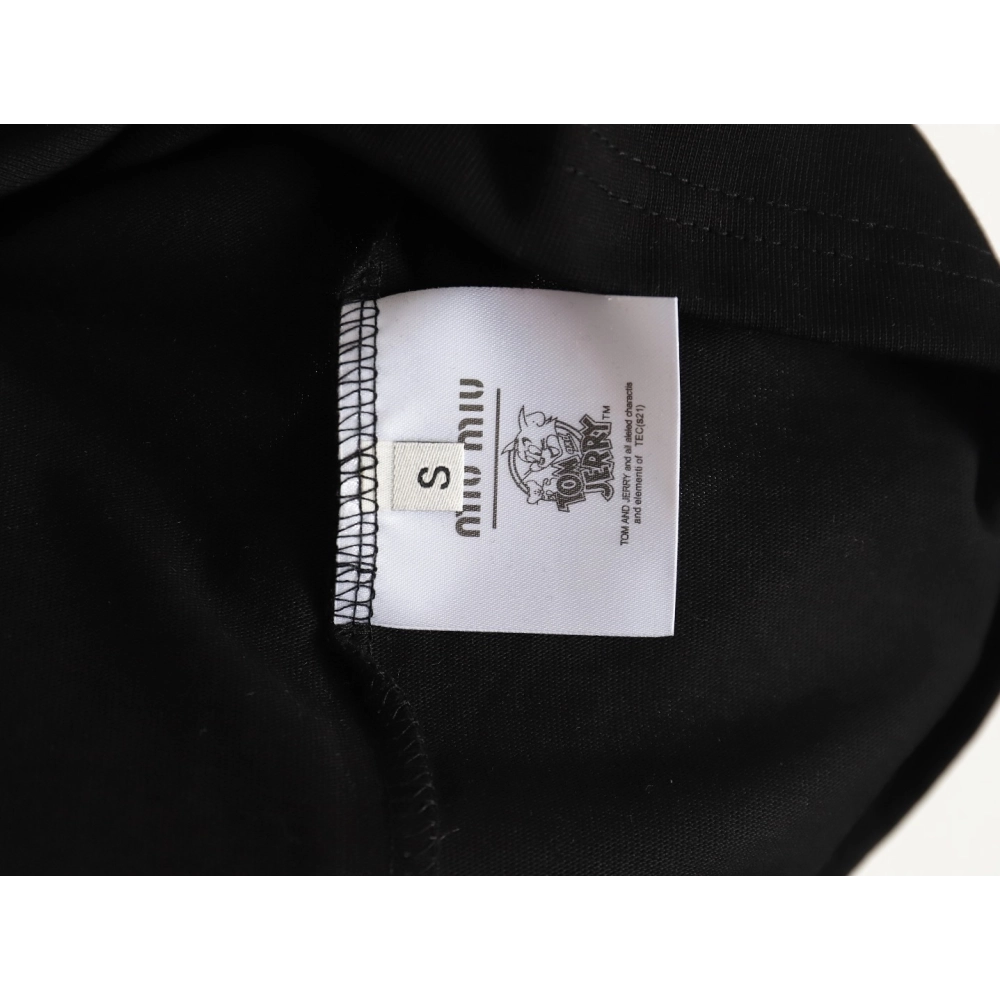 miumiu patch logo short-sleeved T-shirt TSK1,All order with free shipping Miu Miu