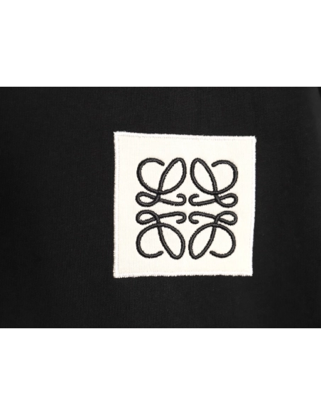 Loewe 24ss chest patch logo embroidered short-sleeved T-shirt TSK1,All order with free shipping Loewe