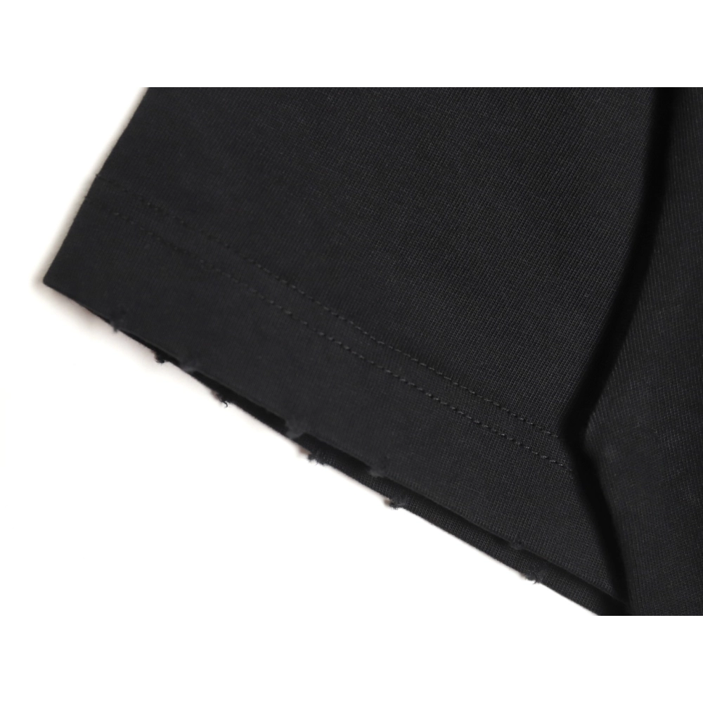 Balenciaga No Comments Cracked Print Washed Ripped Short Sleeve T-shirt TSK1,All order with free shipping Balenciaga