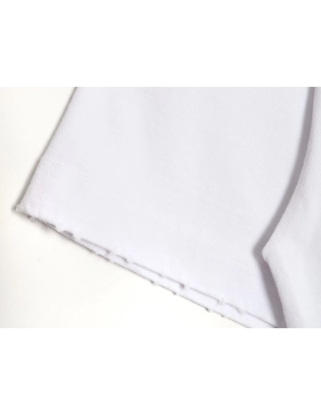 Balenciaga No Comments Cracked Print Washed Ripped Short Sleeve T-shirt,All order with free shipping Balenciaga