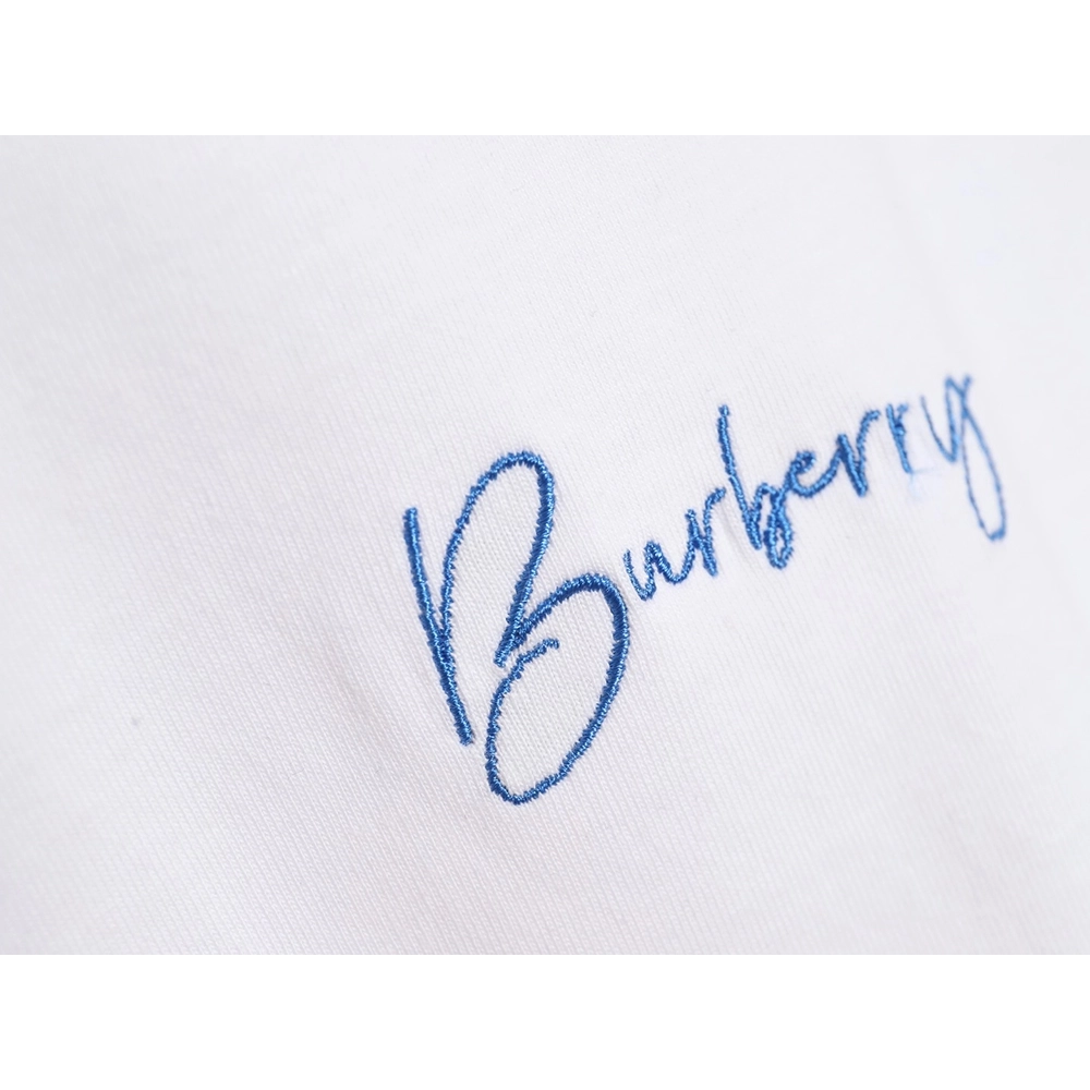 Burberry 24ss signature logo embroidered short sleeve T-shirt,All order with free shipping Burberry