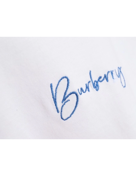 Burberry 24ss signature logo embroidered short sleeve T-shirt,All order with free shipping Burberry