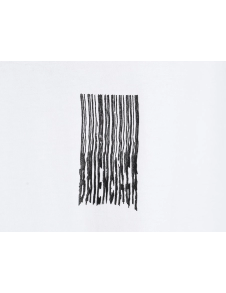 Balenciaga fringed waterfall print short-sleeved T-shirt,All order with free shipping Balenciaga