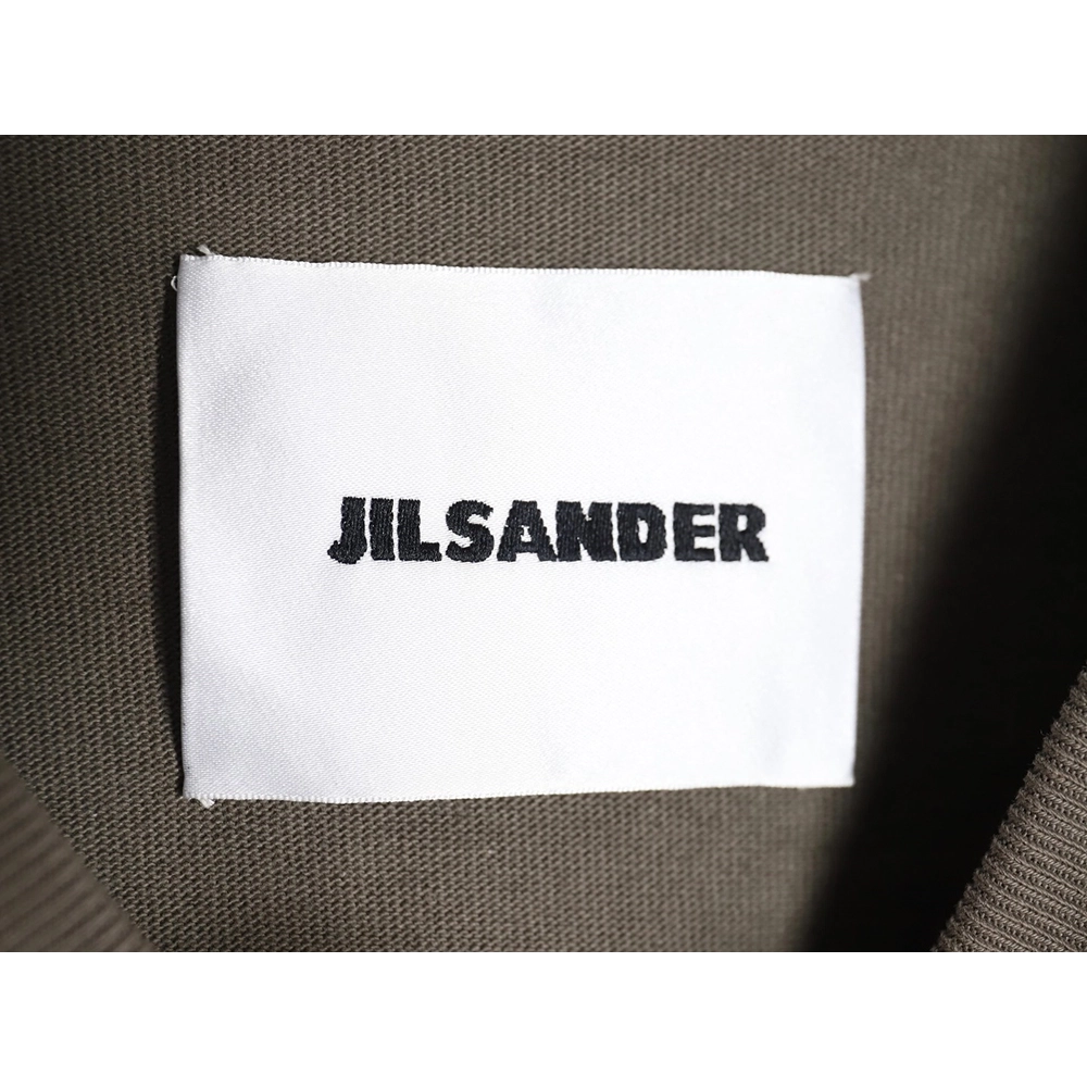 JIL SANDER 24SS gray-green letter print short-sleeved T-shirt,All order with free shipping JIL SANDER