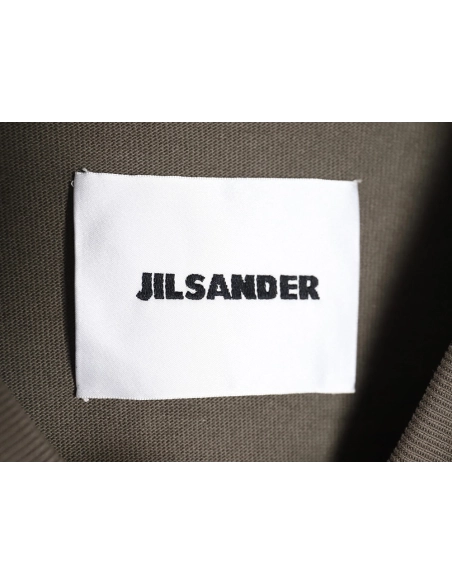 JIL SANDER 24SS gray-green letter print short-sleeved T-shirt,All order with free shipping JIL SANDER