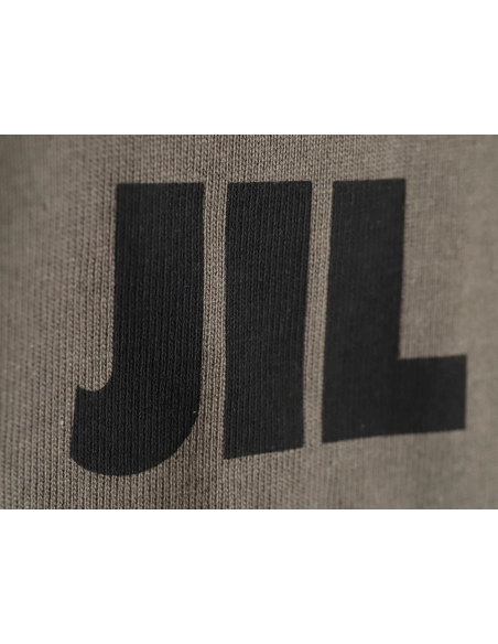JIL SANDER 24SS gray-green letter print short-sleeved T-shirt,All order with free shipping JIL SANDER