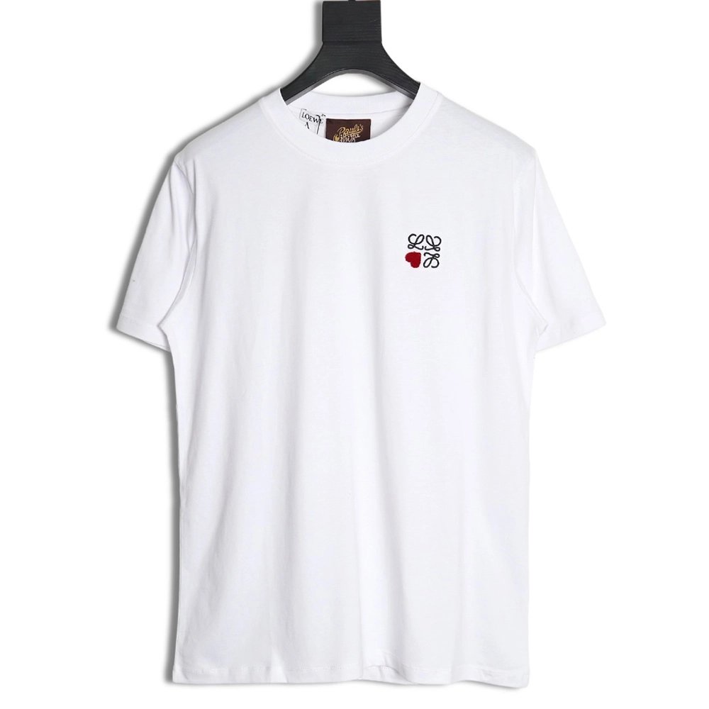 Loewe 23SS heart embroidered short-sleeved T-shirt TSK1,All order with free shipping Loewe