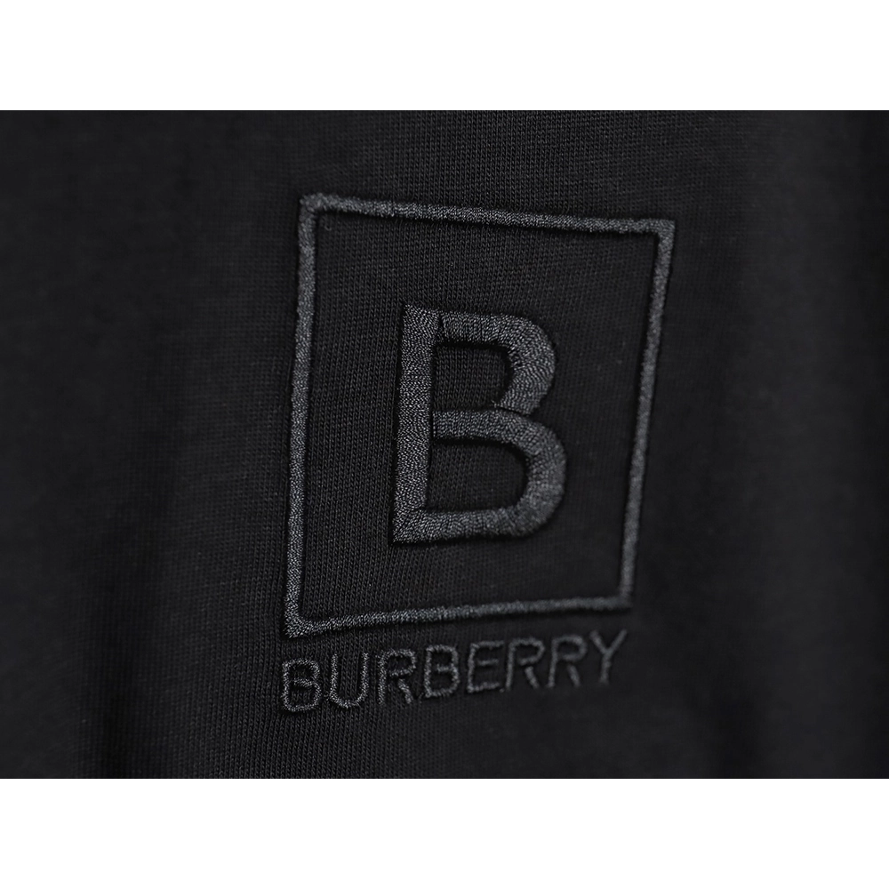 Burberry B logo embroidered plaid patchwork T-shirt TSK1,All order with free shipping Burberry