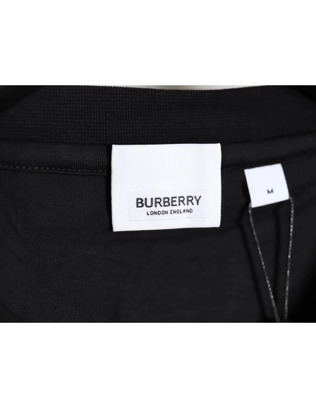 Burberry B logo embroidered plaid patchwork T-shirt TSK1,All order with free shipping Burberry