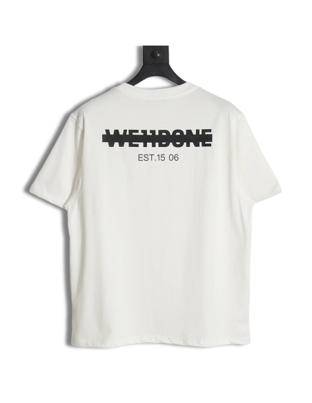 WE11 DONE Seal Letter Print Short Sleeve T-Shirt,All order with free shipping We11done