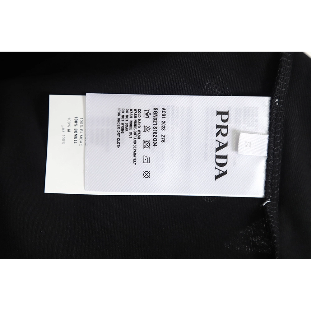 PRADA PRD 23SS Triangle rhinestone standard short-sleeved T-shirt TSK1,All order with free shipping Prada