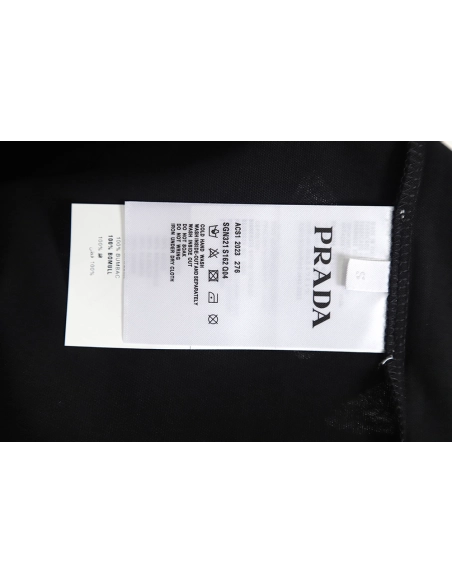 PRADA PRD 23SS Triangle rhinestone standard short-sleeved T-shirt TSK1,All order with free shipping Prada
