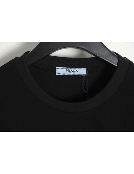 PRADA PRD 23SS Triangle rhinestone standard short-sleeved T-shirt TSK1,All order with free shipping Prada