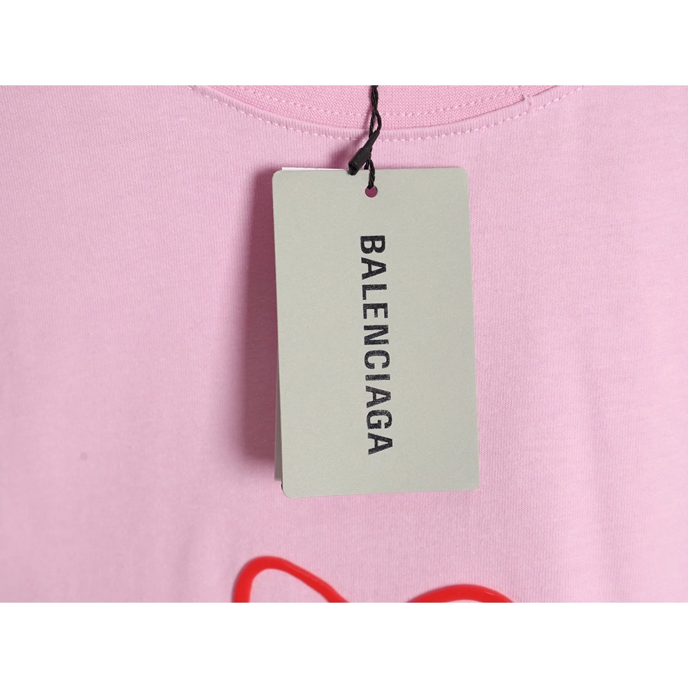 Balenciaga solid color heart short-sleeved T-shirt,All order with free shipping Balenciaga