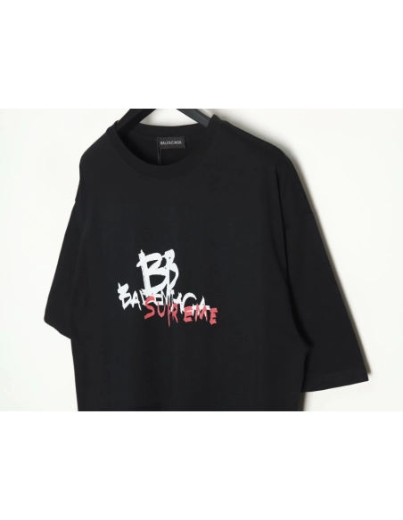 Balenciaga Script Crew Neck T-shirt TSK1,All order with free shipping Balenciaga