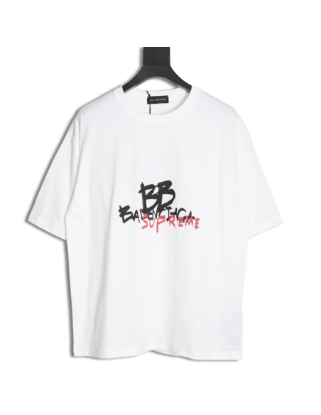 Balenciaga Script Crew Neck T-shirt,All order with free shipping Balenciaga