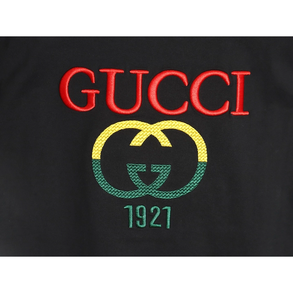 Reps Gucci colorblock double G embroidered logo short-sleeved T-shirt TSK1,All order with free shipping Reps Gucci