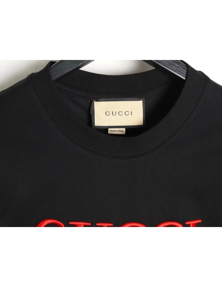 Reps Gucci colorblock double G embroidered logo short-sleeved T-shirt TSK1,All order with free shipping Reps Gucci