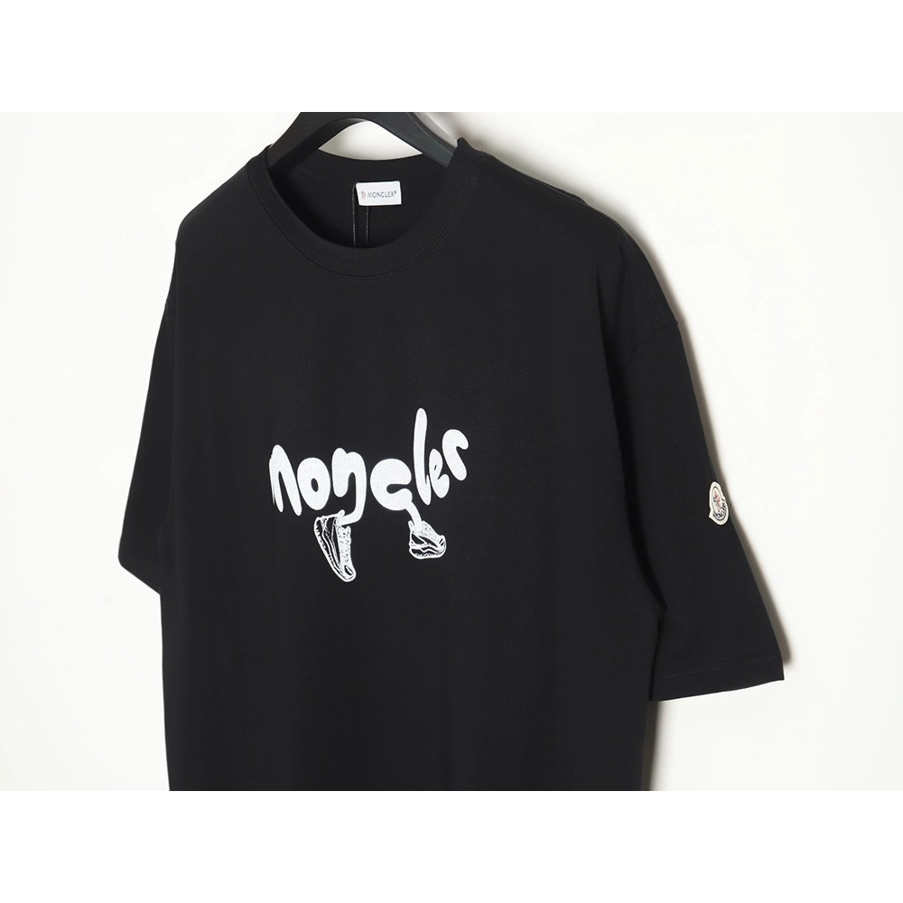 Moncler fun letter sneakers logo print casual short-sleeved T-shirt,All order with free shipping Moncler