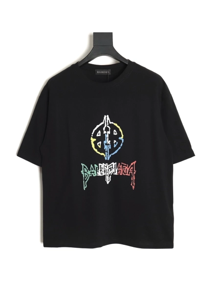 Balenciaga 24ss new color label round neck short sleeve T-shirt TSK1,All order with free shipping Balenciaga