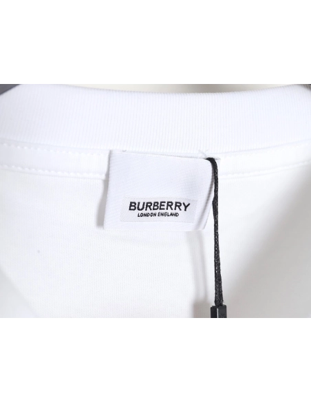 Burberry three-dimensional logo embroidered plaid short-sleeved T-shirt TSK1,All order with free shipping Burberry
