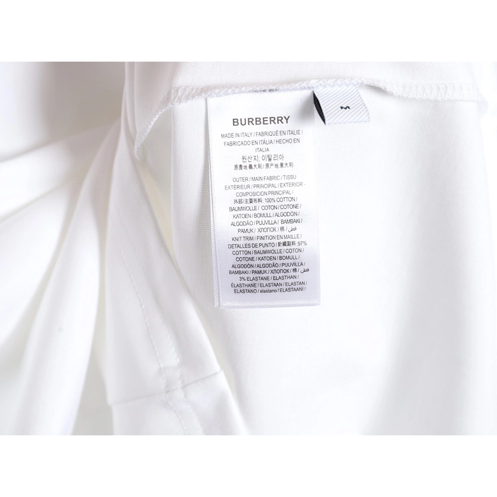 Burberry three-dimensional logo embroidered plaid short-sleeved T-shirt TSK1,All order with free shipping Burberry