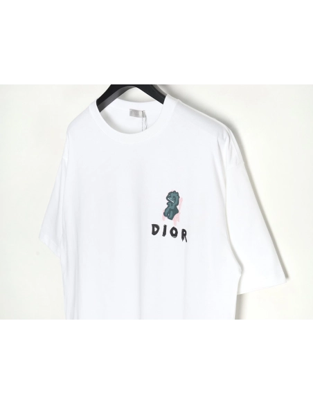 Dior Dragon Print Lettering Short Sleeve T-Shirt,All order with free shipping Dior