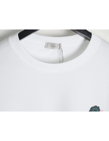 Dior Dragon Print Lettering Short Sleeve T-Shirt,All order with free shipping Dior