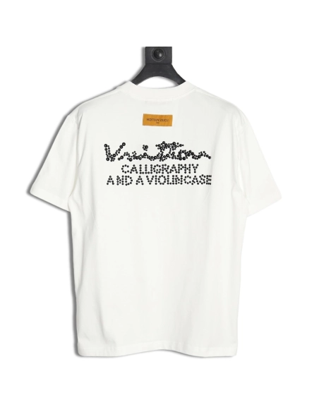 Reps Louis Vuitton Embroidered Beaded Short Sleeve T-Shirt,All order with free shipping Reps Louis Vuitton