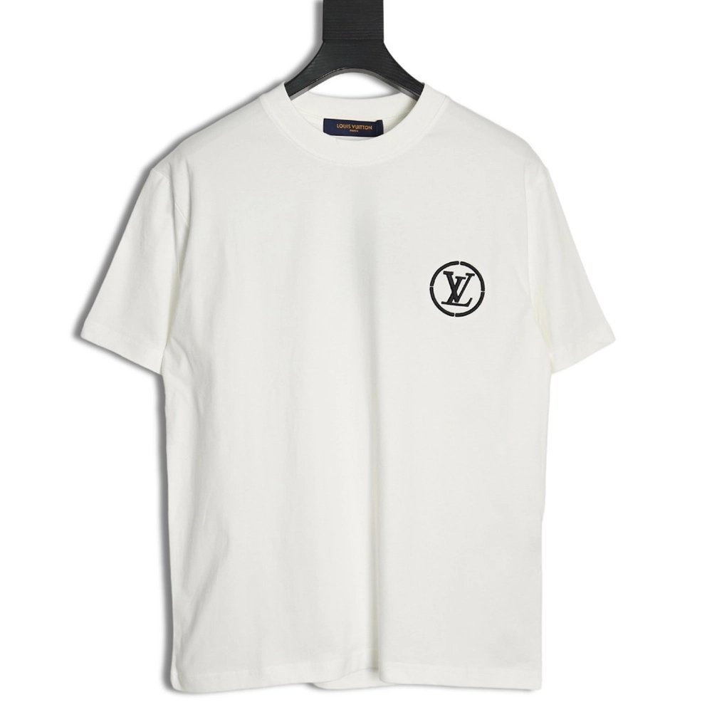 Reps Louis Vuitton Embroidered Beaded Short Sleeve T-Shirt,All order with free shipping Reps Louis Vuitton