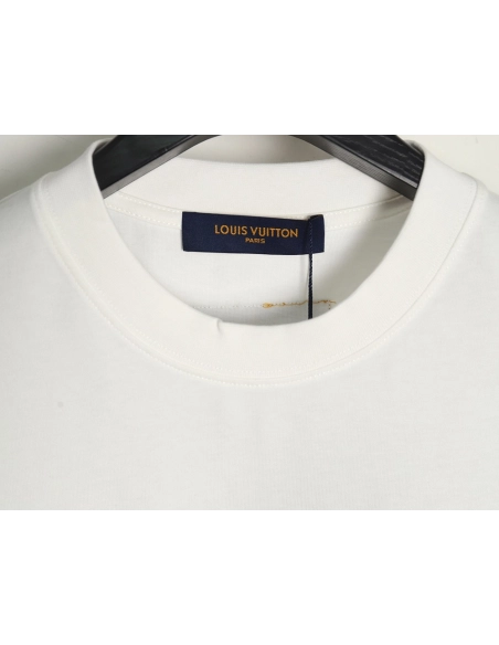 Reps Louis Vuitton Embroidered Beaded Short Sleeve T-Shirt,All order with free shipping Reps Louis Vuitton