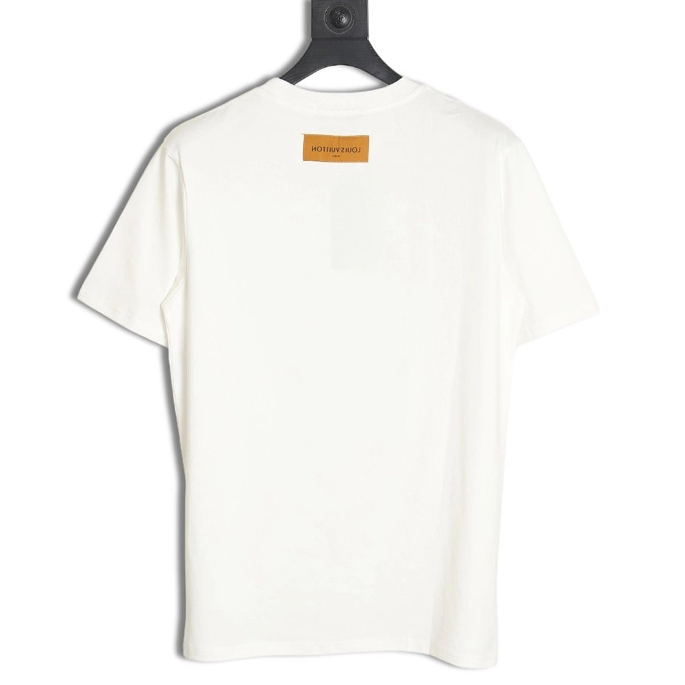 Reps Louis Vuitton square green full print short-sleeved T-shirt TSK1,All order with free shipping Reps Louis Vuitton