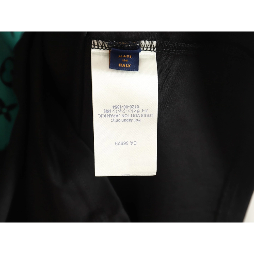 Reps Louis Vuitton square green full print short-sleeved T-shirt,All order with free shipping Reps Louis Vuitton