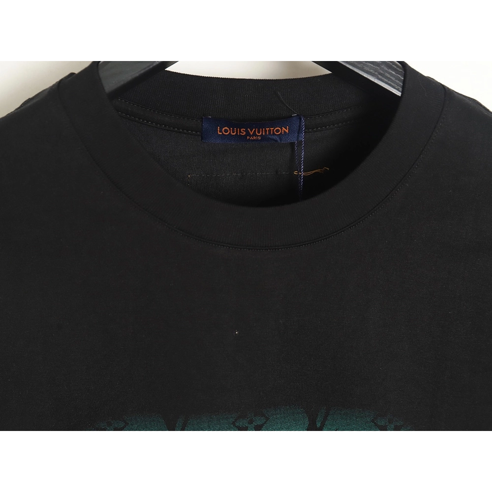 Reps Louis Vuitton square green full print short-sleeved T-shirt,All order with free shipping Reps Louis Vuitton