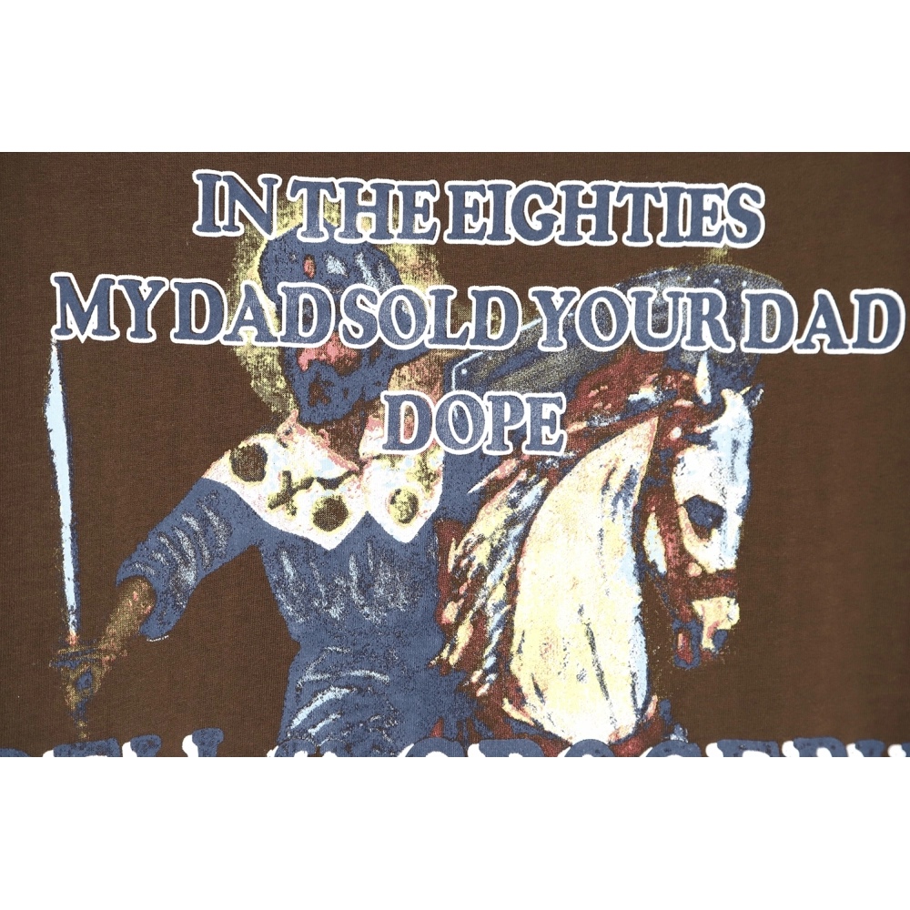 RRR123 Knight print short-sleeved T-shirt,All order with free shipping RRR