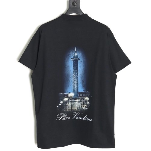 Balenciaga Vogue Lighthouse Back Short Sleeve T-Shirt TSK1,All order with free shipping Balenciaga