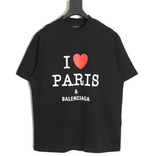 Balenciaga 24SS Valentines Day limited edition heart print short-sleeved T-shirt TSK1,All order with free shipping Balenciaga