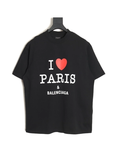 Balenciaga 24SS Valentines Day limited edition heart print short-sleeved T-shirt TSK1,All order with free shipping Balenciaga