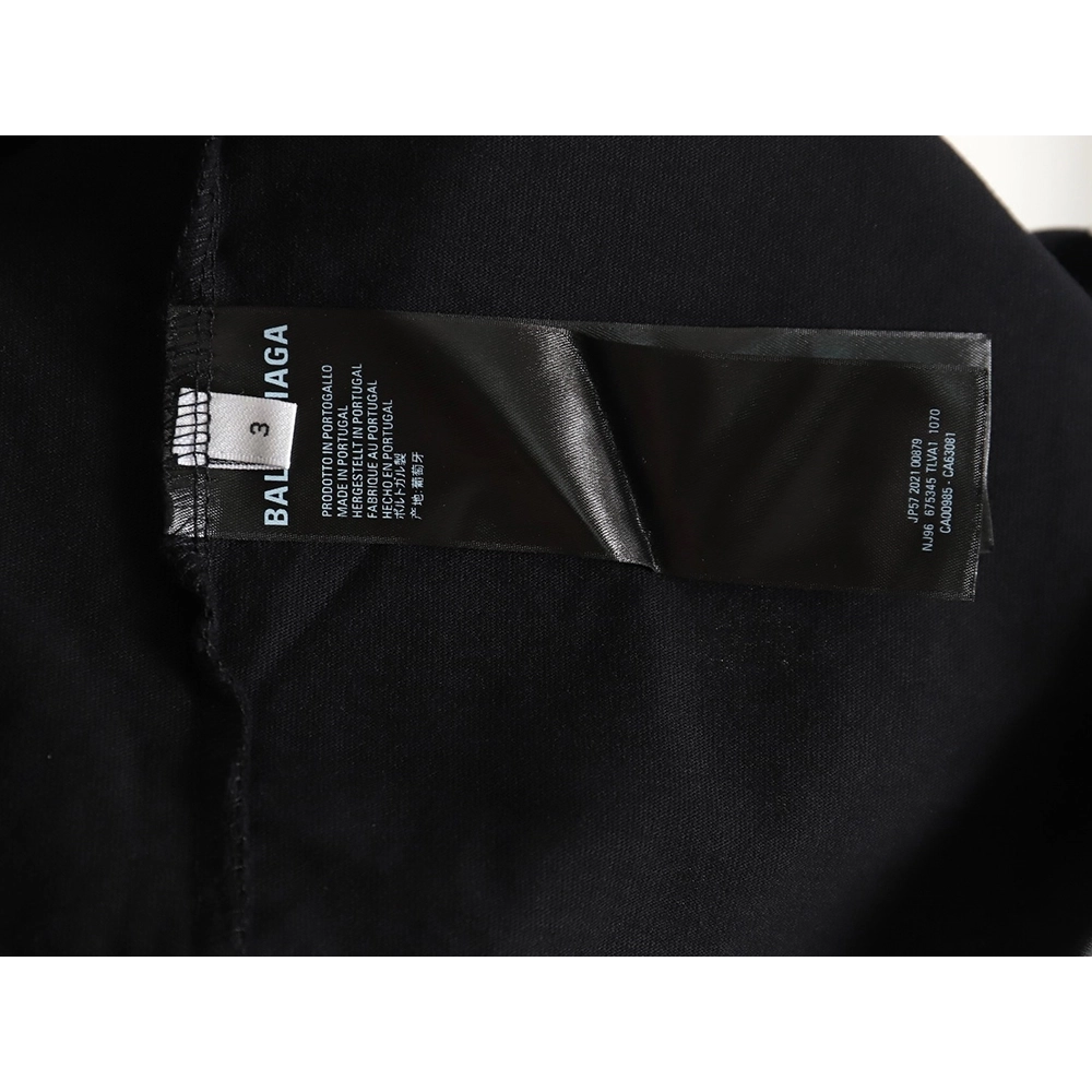 Balenciaga BLCG24ss heavy washed distressed large double B graffiti short-sleeved T-shirt,All order with free shipping Balenciag