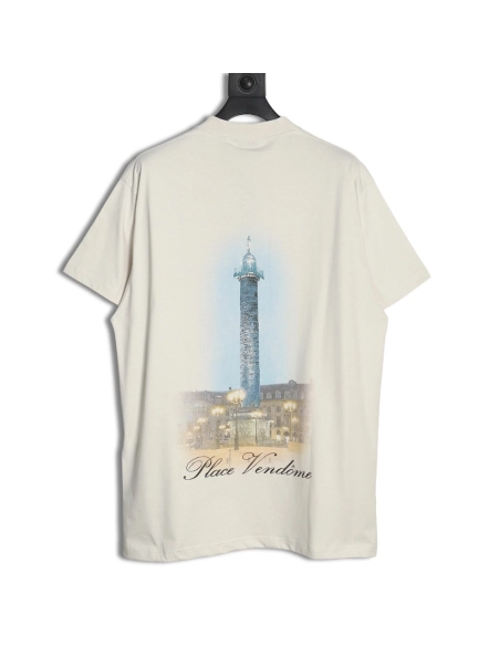 Balenciaga Vogue Lighthouse Back Short Sleeve T-Shirt,All order with free shipping Balenciaga