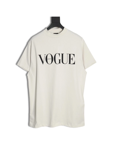 Balenciaga Vogue Lighthouse Back Short Sleeve T-Shirt,All order with free shipping Balenciaga