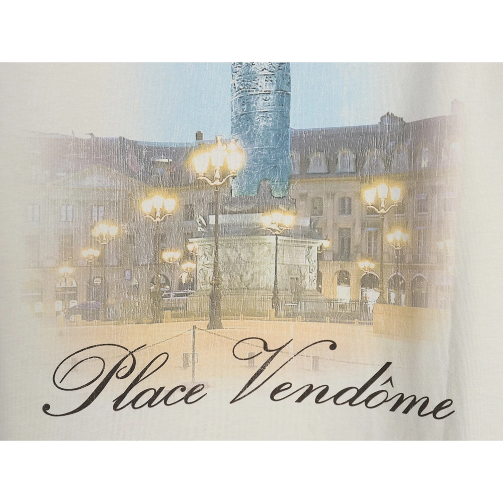 Balenciaga Vogue Lighthouse Back Short Sleeve T-Shirt,All order with free shipping Balenciaga