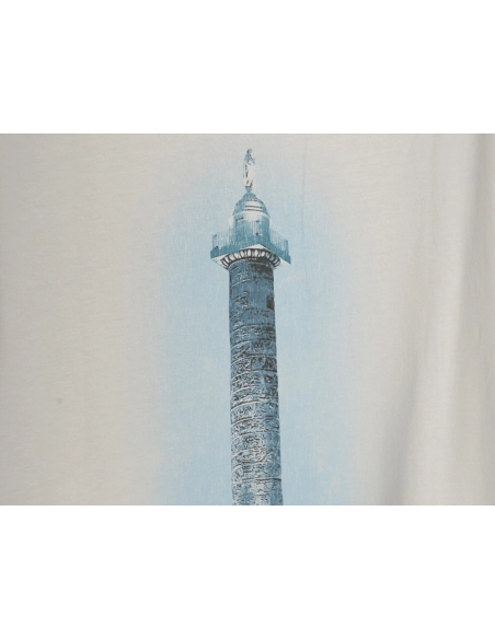 Balenciaga Vogue Lighthouse Back Short Sleeve T-Shirt,All order with free shipping Balenciaga