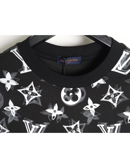 Reps Louis Vuitton all over print shadow short sleeve T-shirt,All order with free shipping Reps Louis Vuitton