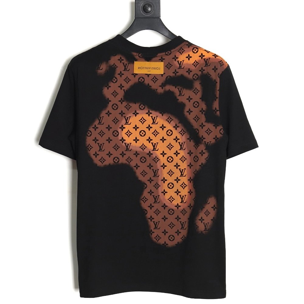 Reps Louis Vuitton monogram gradient embroidered short-sleeved T-shirt,All order with free shipping Reps Louis Vuitton