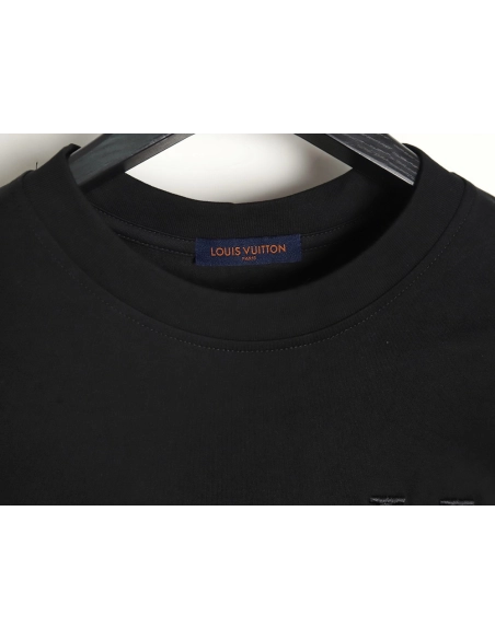 Reps Louis Vuitton monogram gradient embroidered short-sleeved T-shirt,All order with free shipping Reps Louis Vuitton