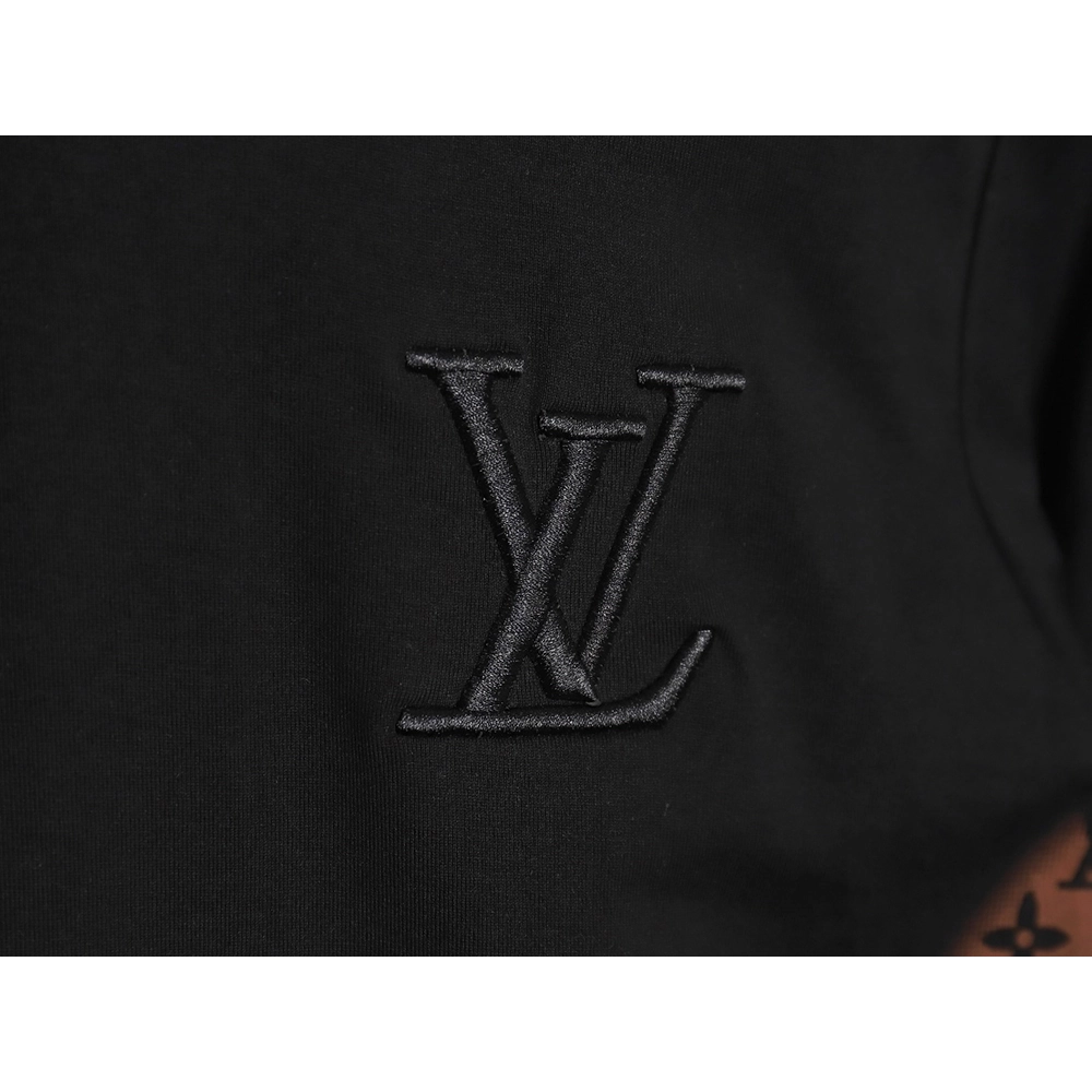 Reps Louis Vuitton monogram gradient embroidered short-sleeved T-shirt,All order with free shipping Reps Louis Vuitton